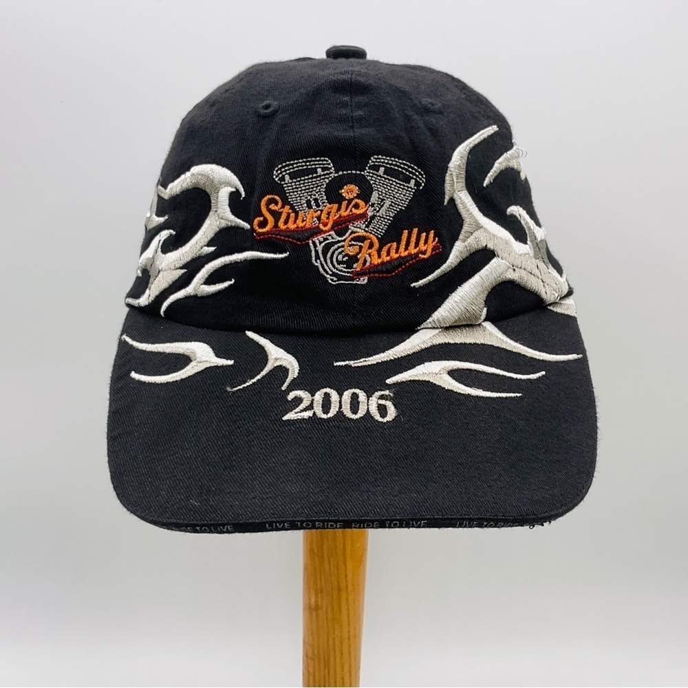 Sturgis Rally Hat Black Hills 66th Annual Adjustable Fit Baseball Embroidered